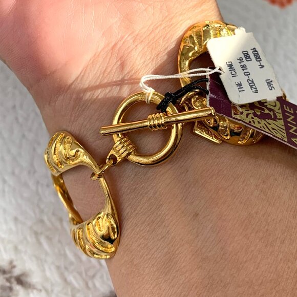 Vtg ANNE KLEIN Chunky Bracelet - Picture 7 of 11
